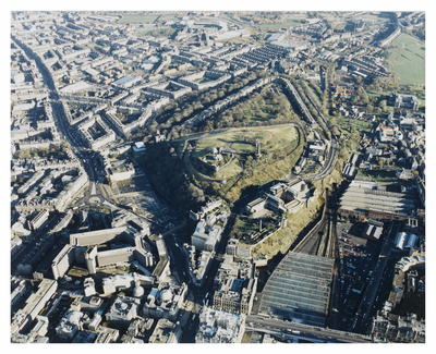 Calton Hill, Edinburgh, aerial view