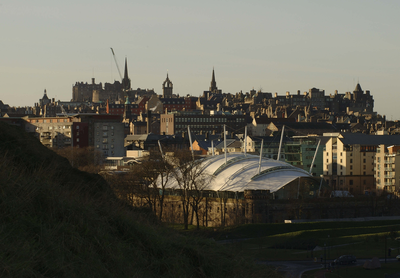 View from Holyrood Park to Edinburgh Castle