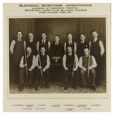 Blackhall Recreation Association  Billiard Team