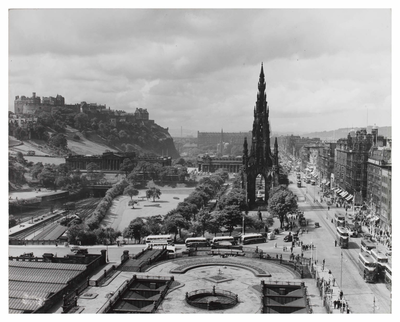 Castle and Princes Street from North British Hotel