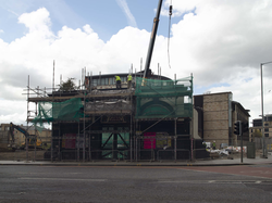 View of demolition of Edinburgh Meat Market