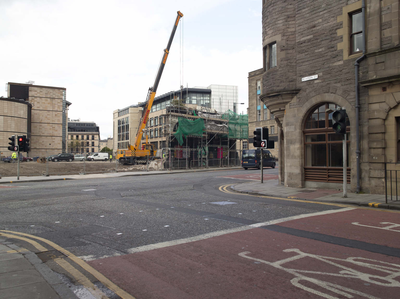 Demolition of Edinburgh Meat Market from Ponton Street