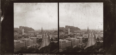 View of Edinburgh Castle and Princes Street
