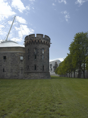 Castle turret at Dynamic Earth, Edinburgh