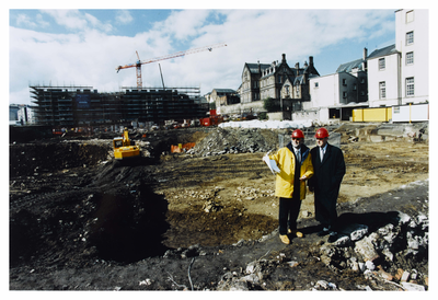 Demolition work on site of Scottish Parliament