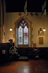 Stained glass window in St Vincent's