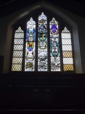 Stained glass window in St Vincent's