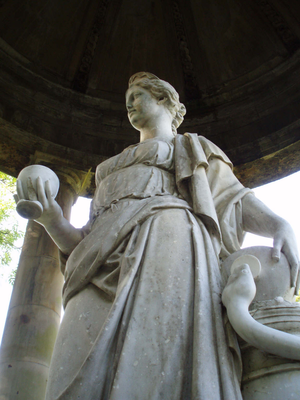 Statue of the goddess Hygeia in St Bernard's Well