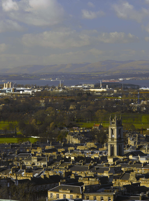 Stockbridge and the Firth of Forth