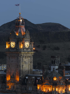 The Balmoral Hotel clock tower 