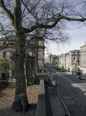 View of Waterloo Place from Old Calton Burial Ground
