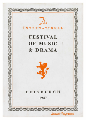 Edinburgh International Festival programme, 1947