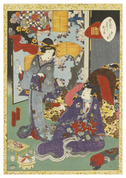 Falling Flowers (Hanachirusato) from "Tale of Genji"