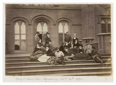 Group at Library door, Abercairny. Oct 20th 1870