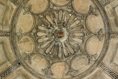 Central motif of the ceiling of St Bernard's Well 