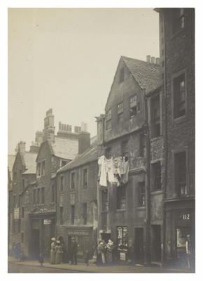 Tenement housing and shops, Canongate