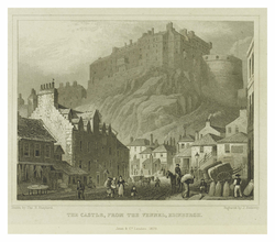 The Castle, from the Vennel, Edinburgh