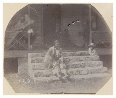 Untitled (Lady sitting on steps of Ori's house), p.21