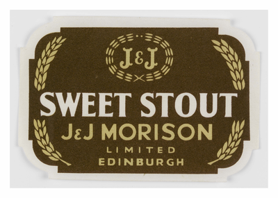 J & J Morison, Canongate Sweet Stout Beer Neck Label