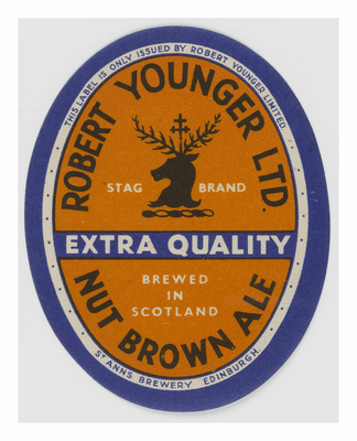 Robert Younger Nut Brown Ale Beer Label