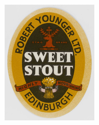 Robert Younger Sweet Stout Beer Label