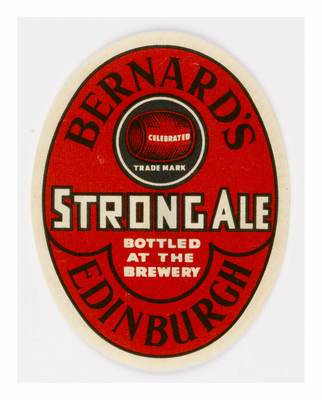 T & J Bernard Strong Ale Beer Label
