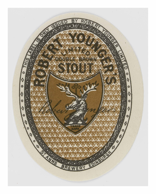 Robert Younger Limited Double Brown Stout Beer Label