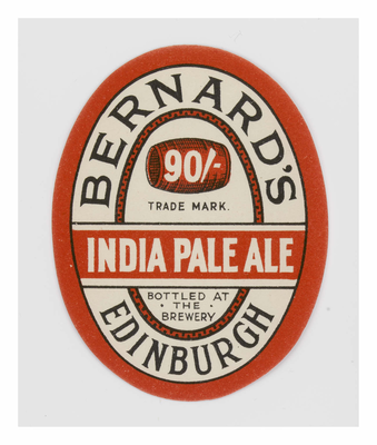 T & J Bernard India Pale Ale Beer Label