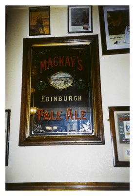Mackay's Pale Ale pub mirror, Bow Bar, Victoria Street