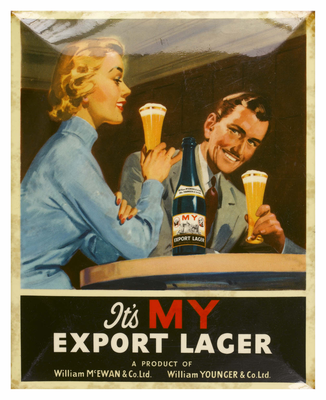 MY Export Lager advertising panel