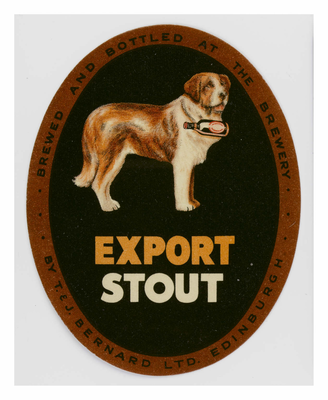 T & J Bernard Export Stout Beer Label