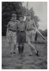 Bill McLean (aged 12) with two other scouts 
