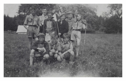 Group of scouts posing for photograph  