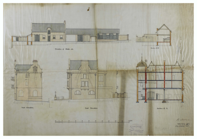 Architectural plans Central Fire Station - elevations 