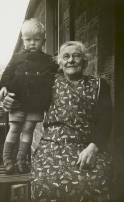 John Lyle with his grandmother
