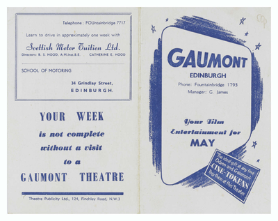 Gaumont Cinema Programme (outer side) 