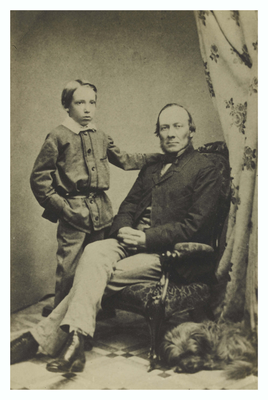 Robert Louis Stevenson and his father 1860 