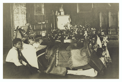 Robert Louis Stevenson lying dead at Vailima 1894