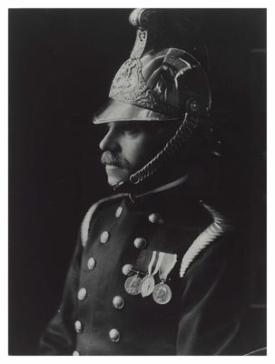 Portrait of Firemaster Pordage in ceremonial dress 