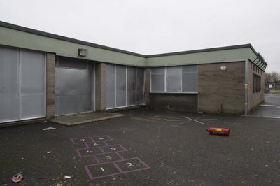 The demolition of Dumbryden Primary School
