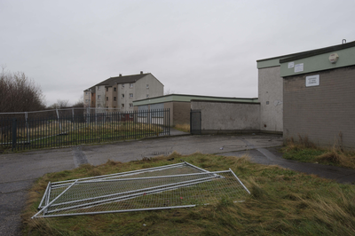 The demolition of Dumbryden Primary School Weste Hailes