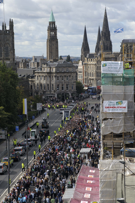 Papal convoy, West End of Princes Street