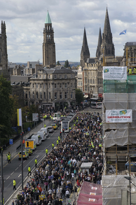 Papal convoy, West End of Princes Street