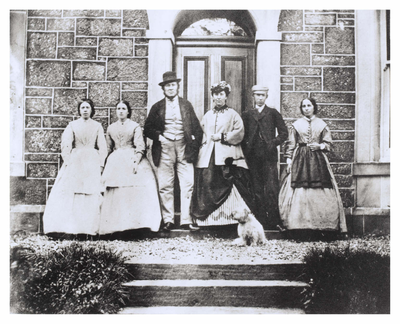 Robert Louis Stevenson with family and staff