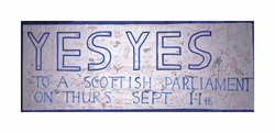 Banner, YES YES to a Scottish Parliament
