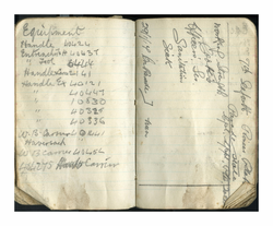 Note book belonging to Sgt Walker