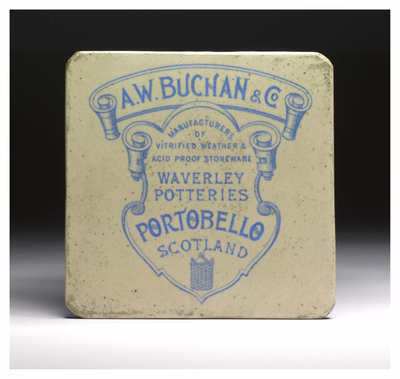 Tile made by A W Buchan & Co, Portobello