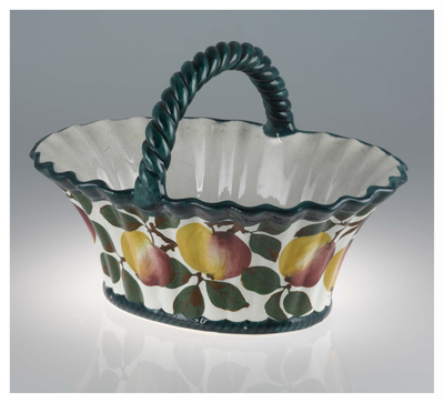 Fruit Basket With Apple Decoration.