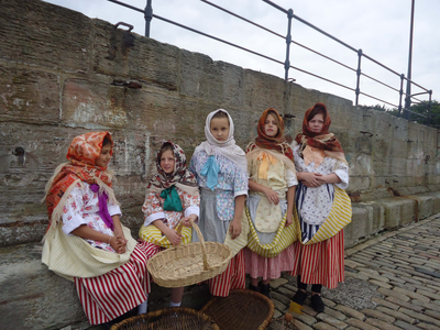 Girls from Victoria Primary School as fisherlassies