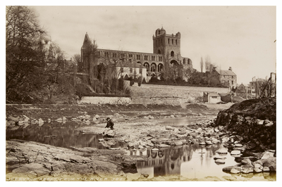 Jedburgh Abbey from the river